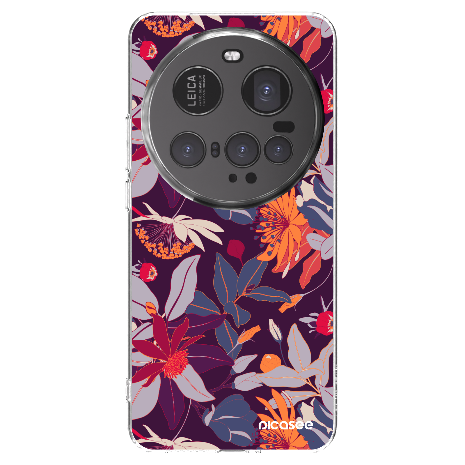 Picasee átlátszó szilikon tok az alábbi mobiltelefonokra Xiaomi 15 Ultra - Purple Leaf