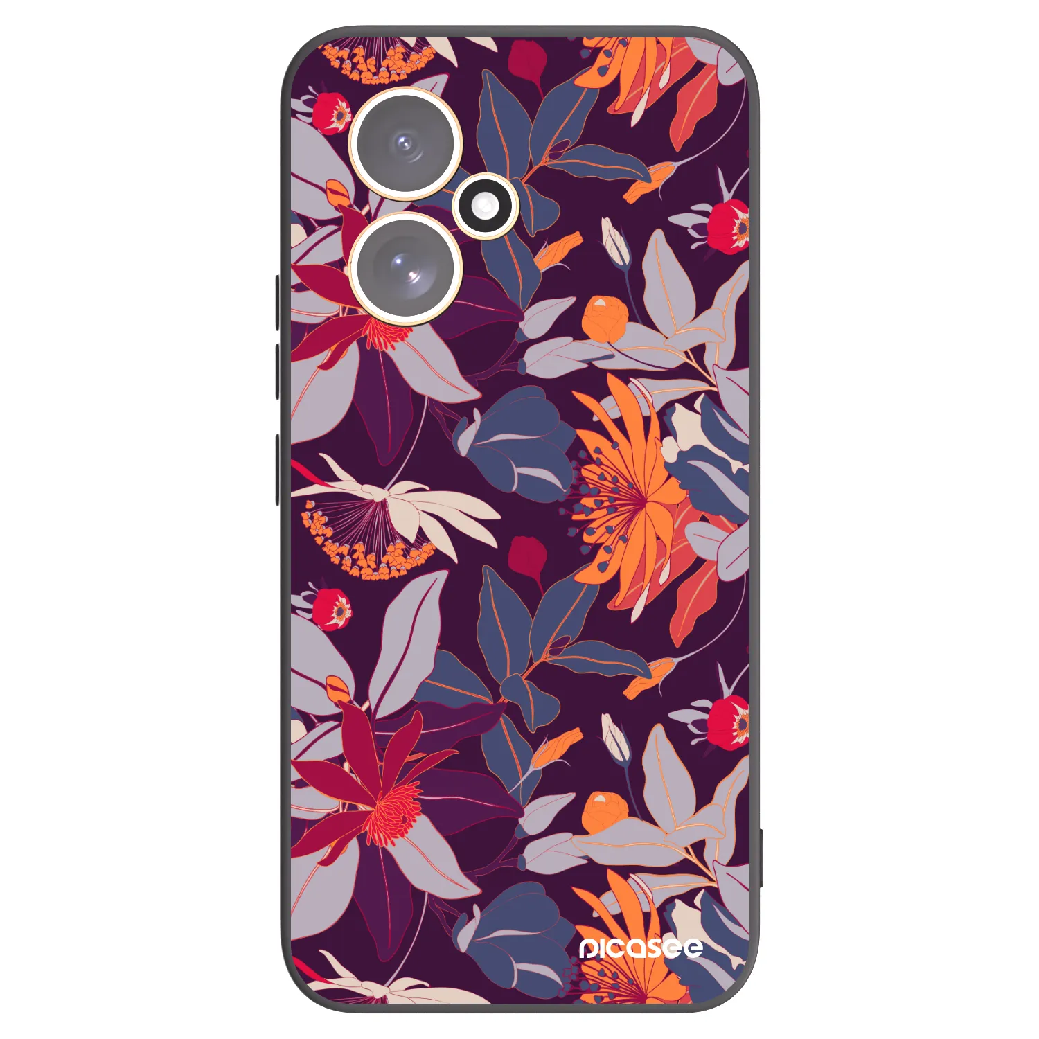 Picasee fekete szilikon tok az alábbi mobiltelefonokra Honor 400 5G - Purple Leaf