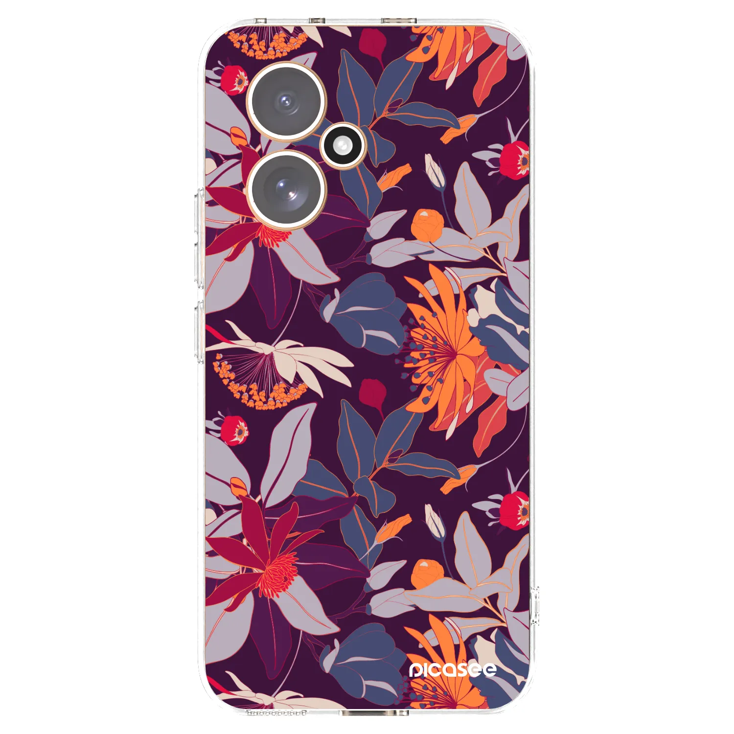 Picasee átlátszó szilikon tok az alábbi mobiltelefonokra Honor 400 5G - Purple Leaf