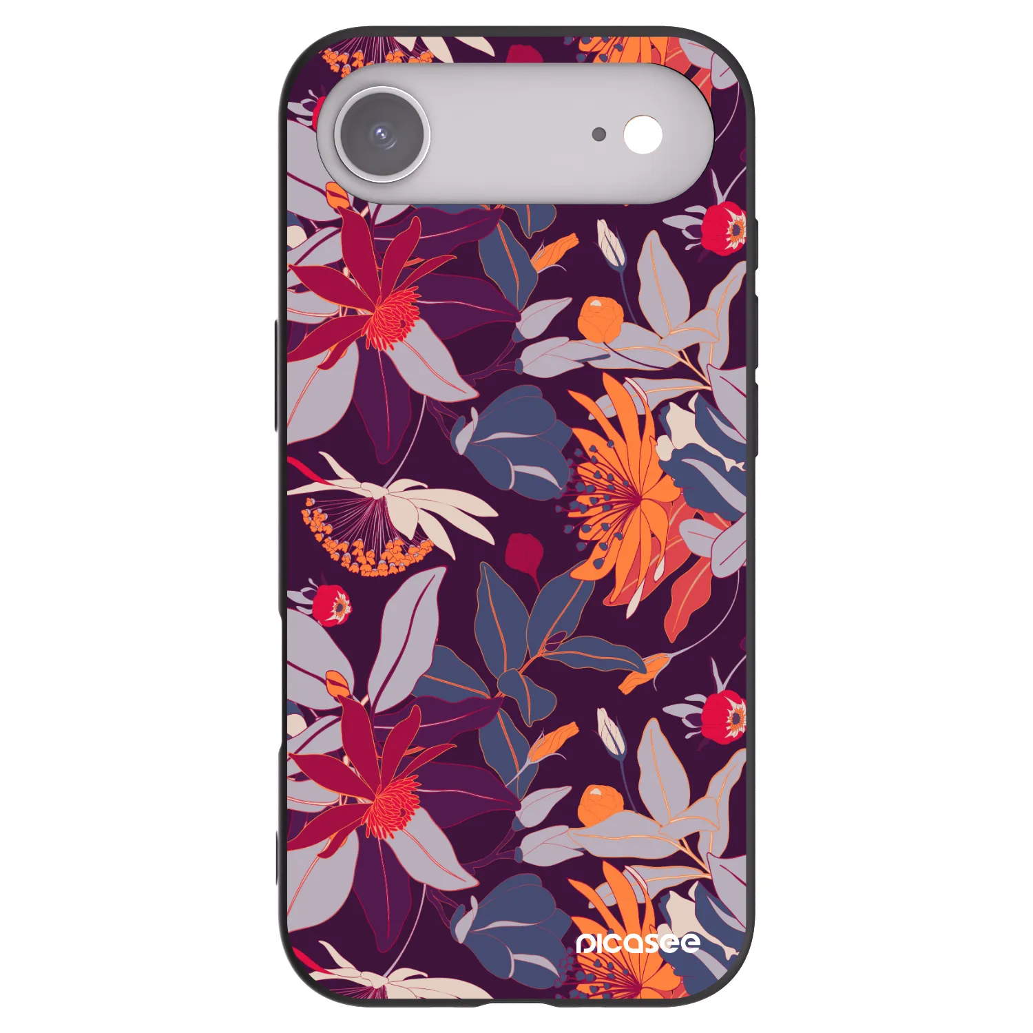 Picasee fekete szilikon tok az alábbi mobiltelefonokra Apple iPhone Air - Purple Leaf