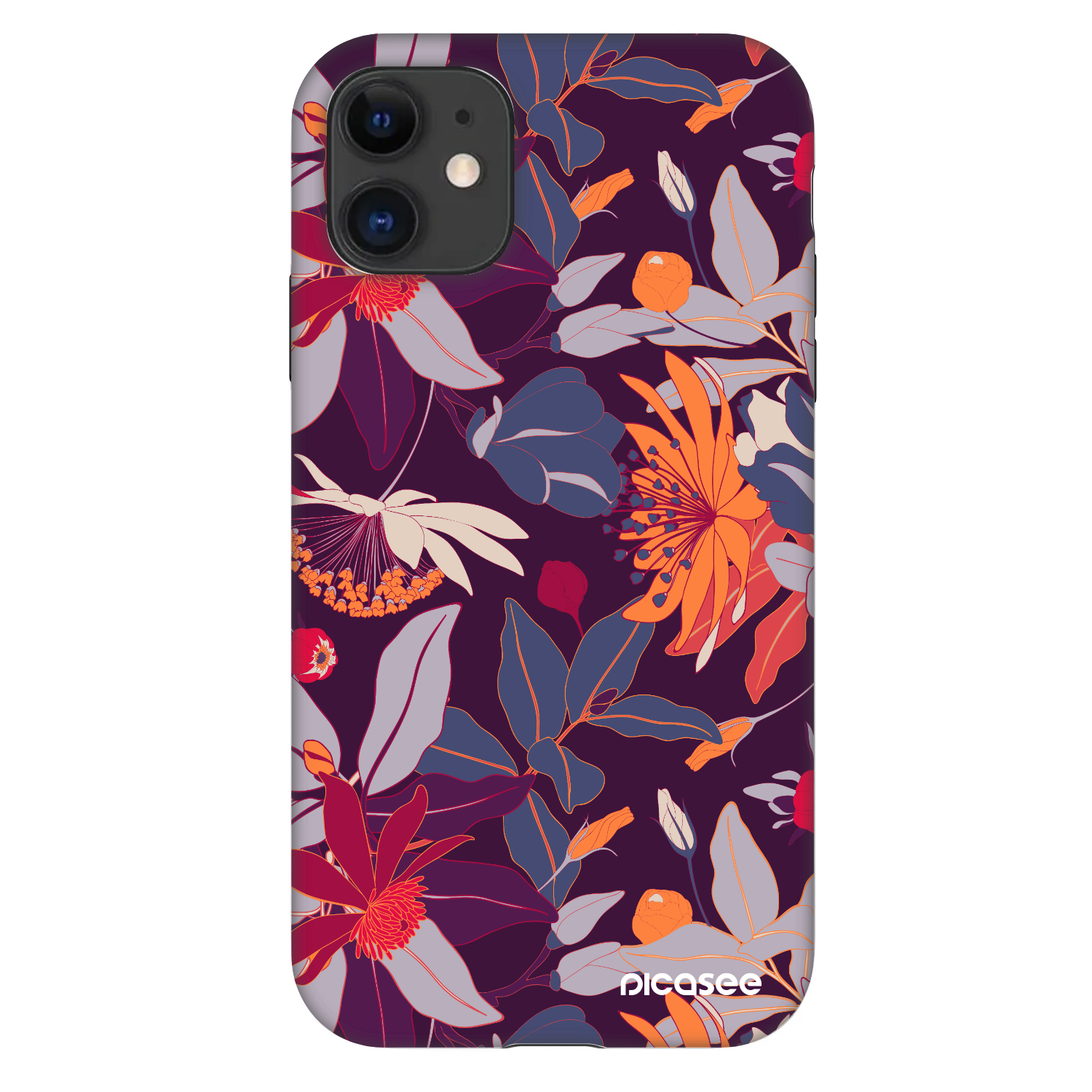 Picasee Fashion Case Apple iPhone 11 - Purple Leaf