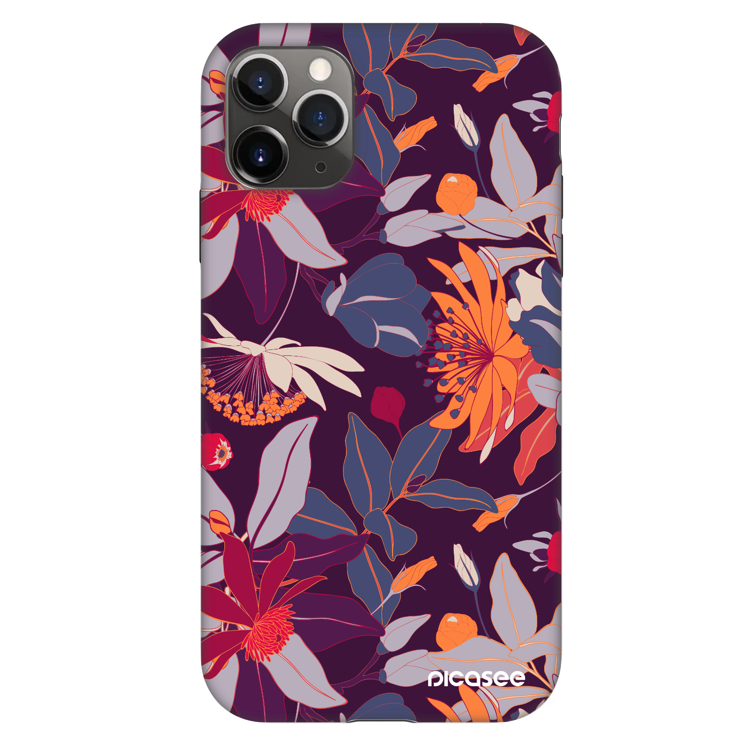 Picasee Fashion Case Apple iPhone 11 Pro - Purple Leaf