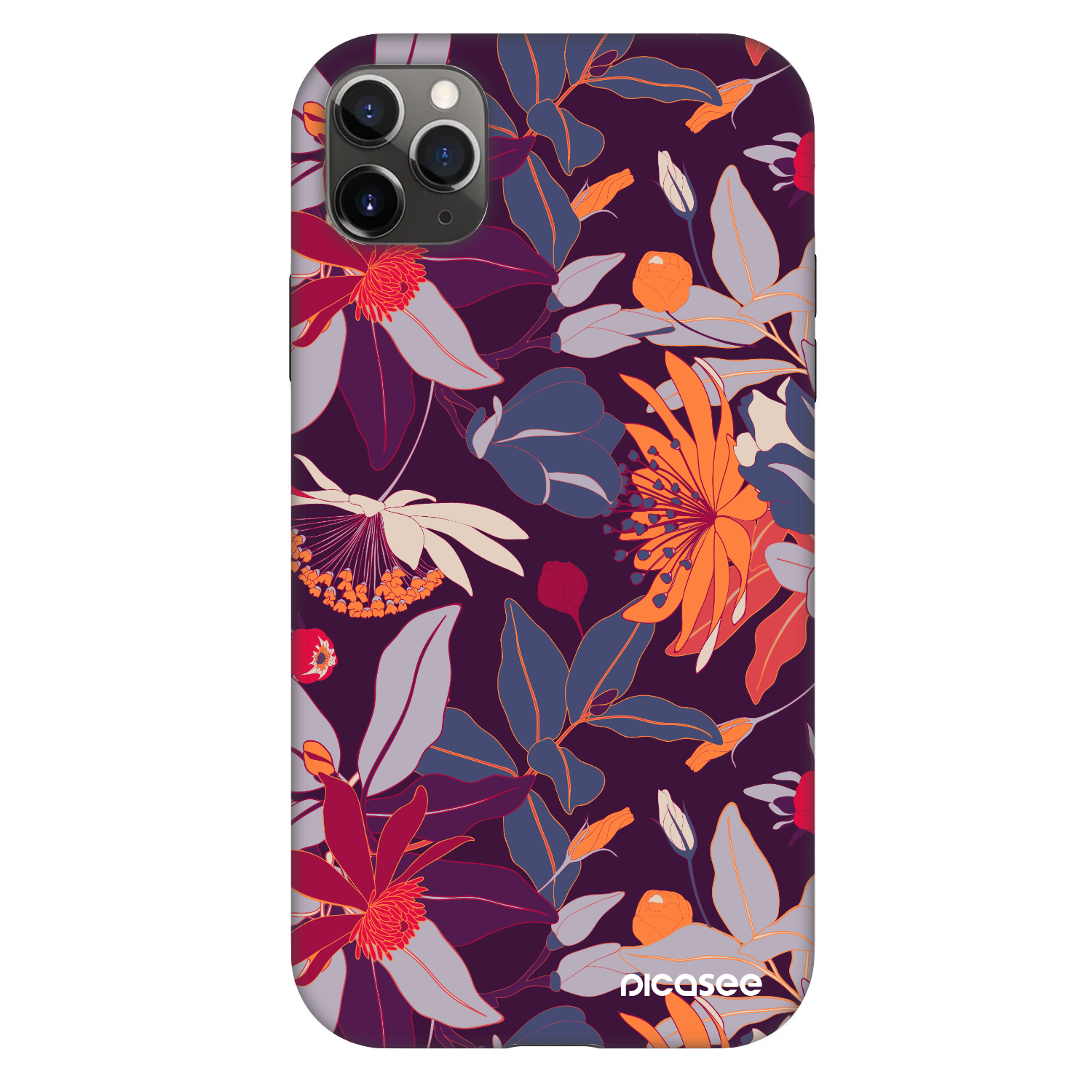 Picasee Fashion Case Apple iPhone 11 Pro Max - Purple Leaf