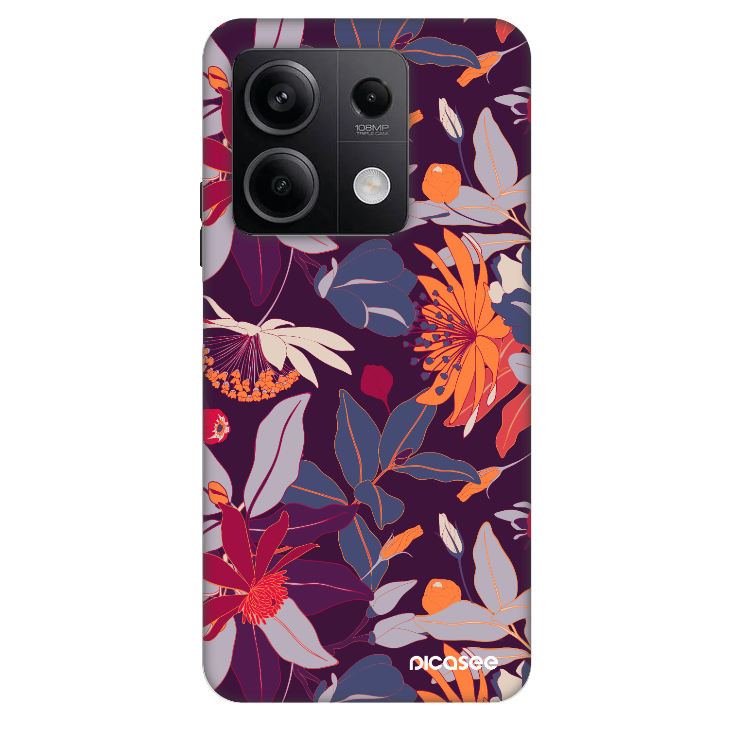 Picasee Fashion Case Xiaomi Redmi Note 13 5G - Purple Leaf
