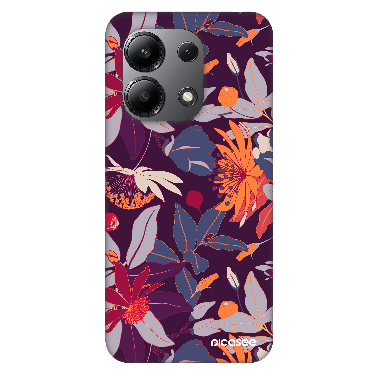 Picasee Fashion Case Xiaomi Redmi Note 13 4G - Purple Leaf