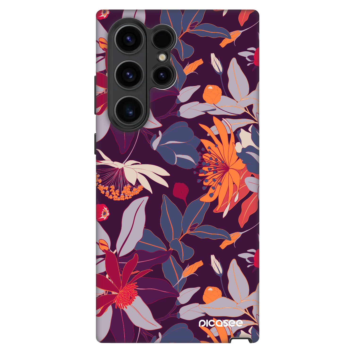 Picasee Fashion Case Samsung Galaxy S22 Ultra 5G - Purple Leaf