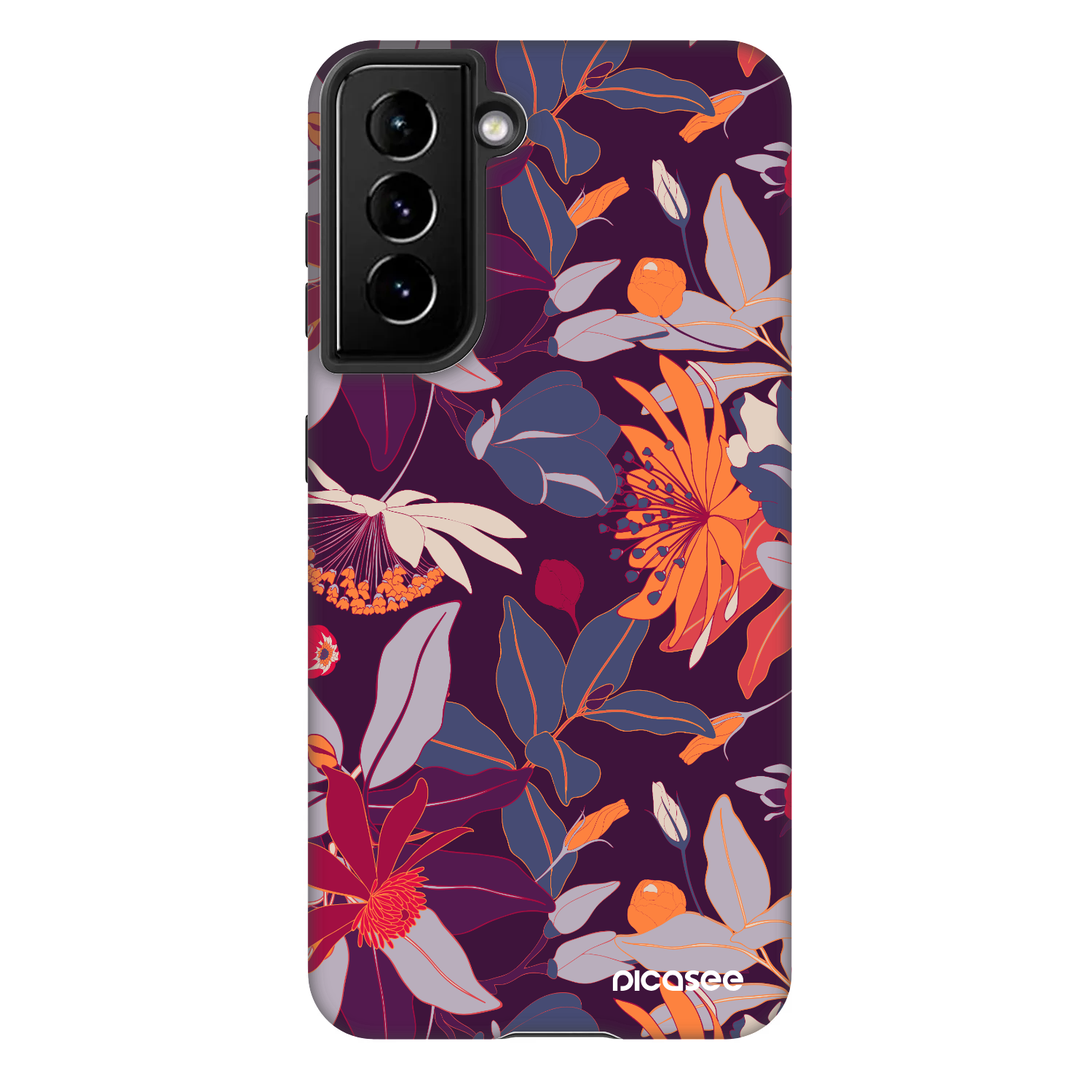 Picasee Fashion Case Samsung Galaxy S21 5G G991B - Purple Leaf