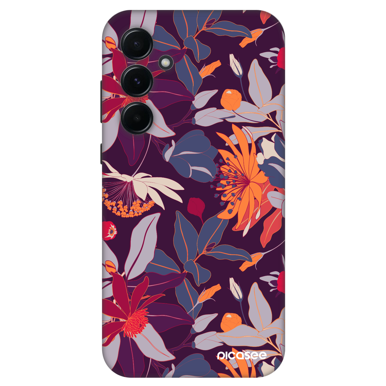 Picasee Fashion Case Samsung Galaxy A55 5G A556B - Purple Leaf