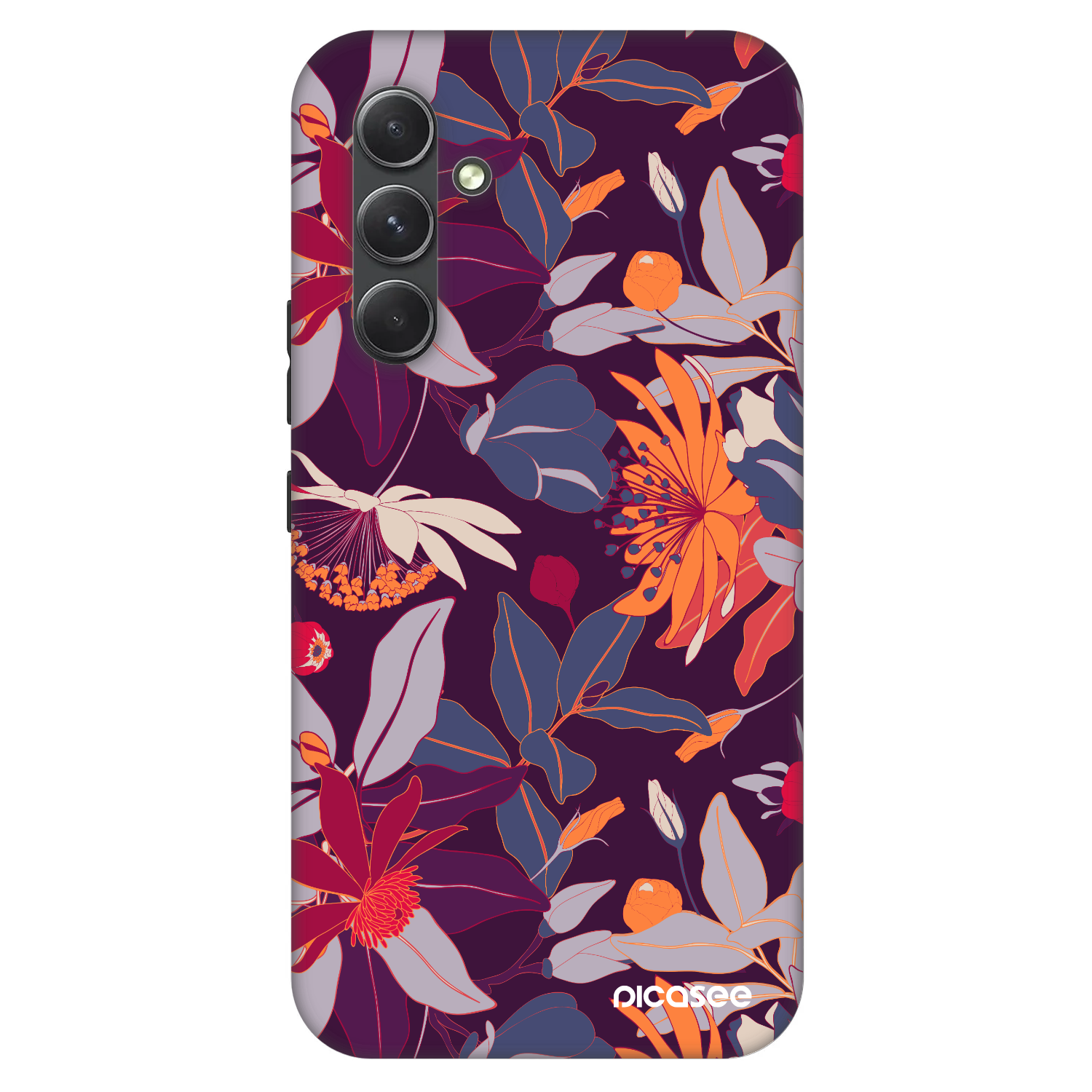 Picasee Fashion Case Samsung Galaxy A54 5G A546B - Purple Leaf