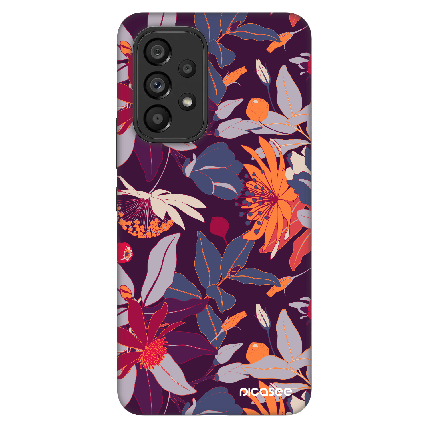 Picasee Fashion Case Samsung Galaxy A53 5G A536 - Purple Leaf