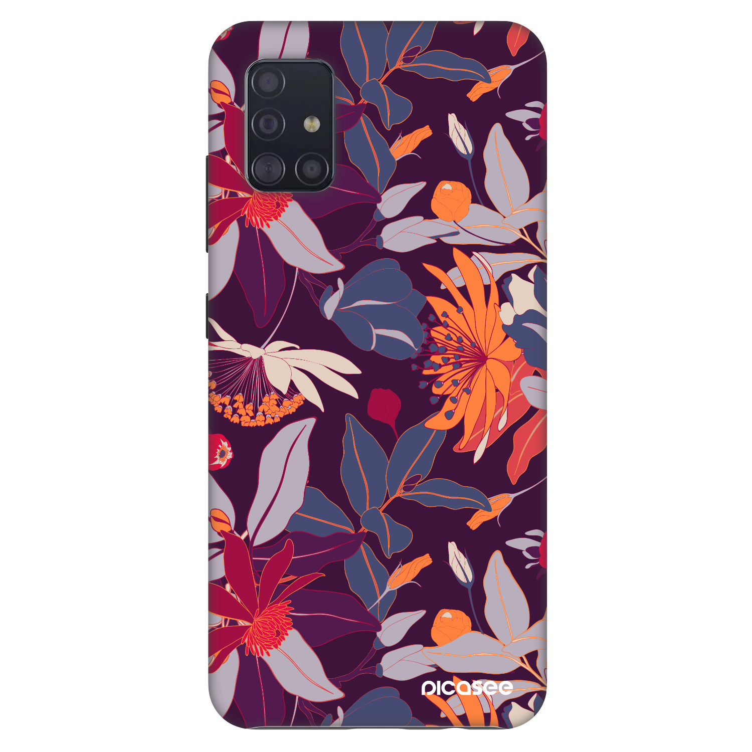 Picasee Fashion Case Samsung Galaxy A51 A515F - Purple Leaf
