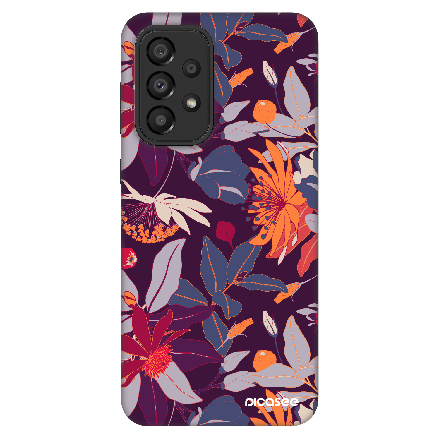 Picasee Fashion Case Samsung Galaxy A33 5G A336 - Purple Leaf
