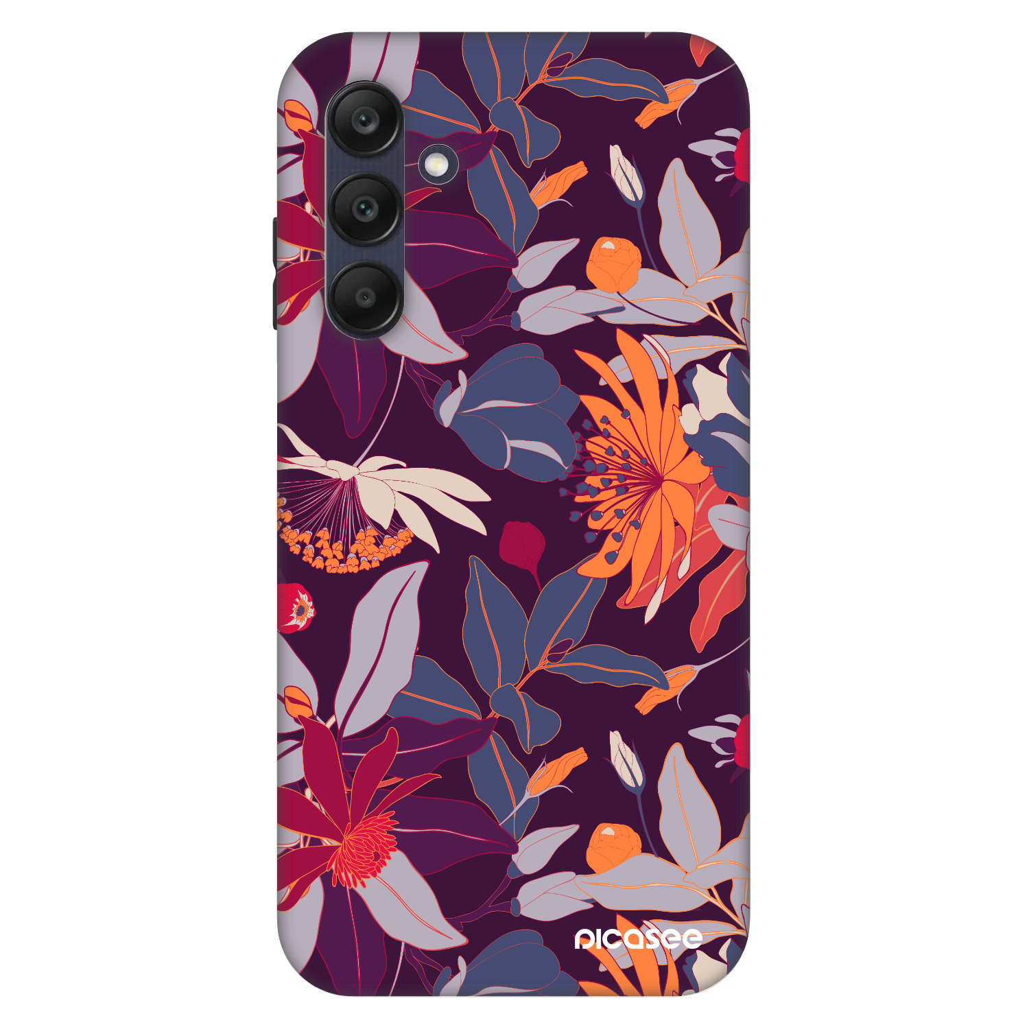 Picasee Fashion Case Samsung Galaxy A25 A256B 5G - Purple Leaf
