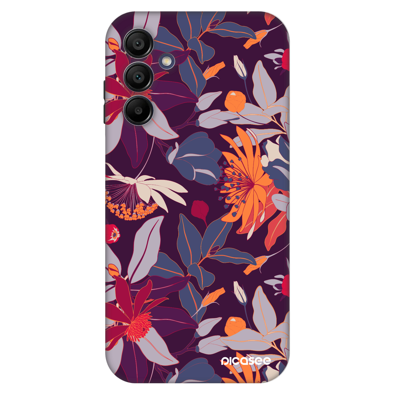 Picasee Fashion Case Samsung Galaxy A15 A155F 4G - Purple Leaf