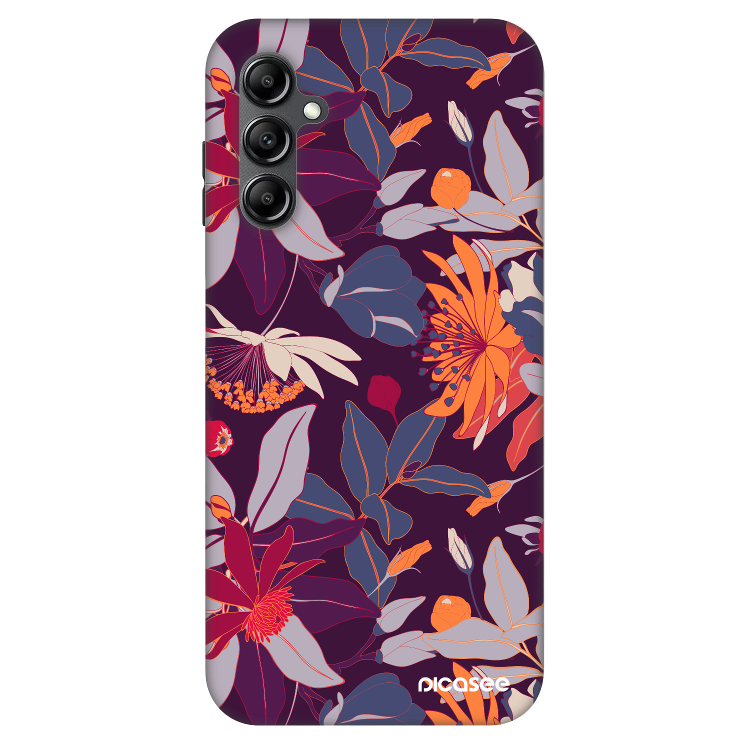 Picasee Fashion Case Samsung Galaxy A14 5G A146P - Purple Leaf