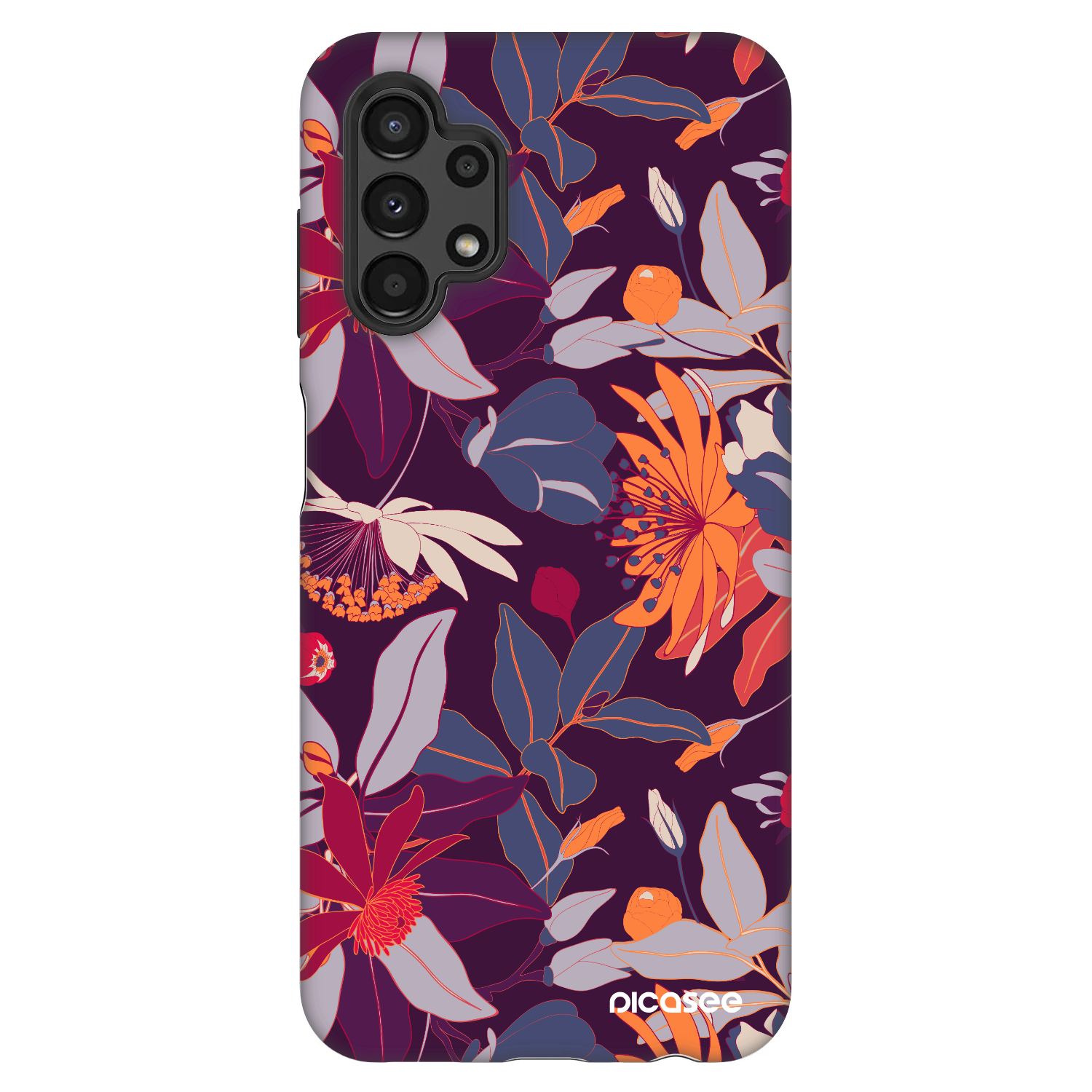 Picasee Fashion Case Samsung Galaxy A13 4G A135 - Purple Leaf