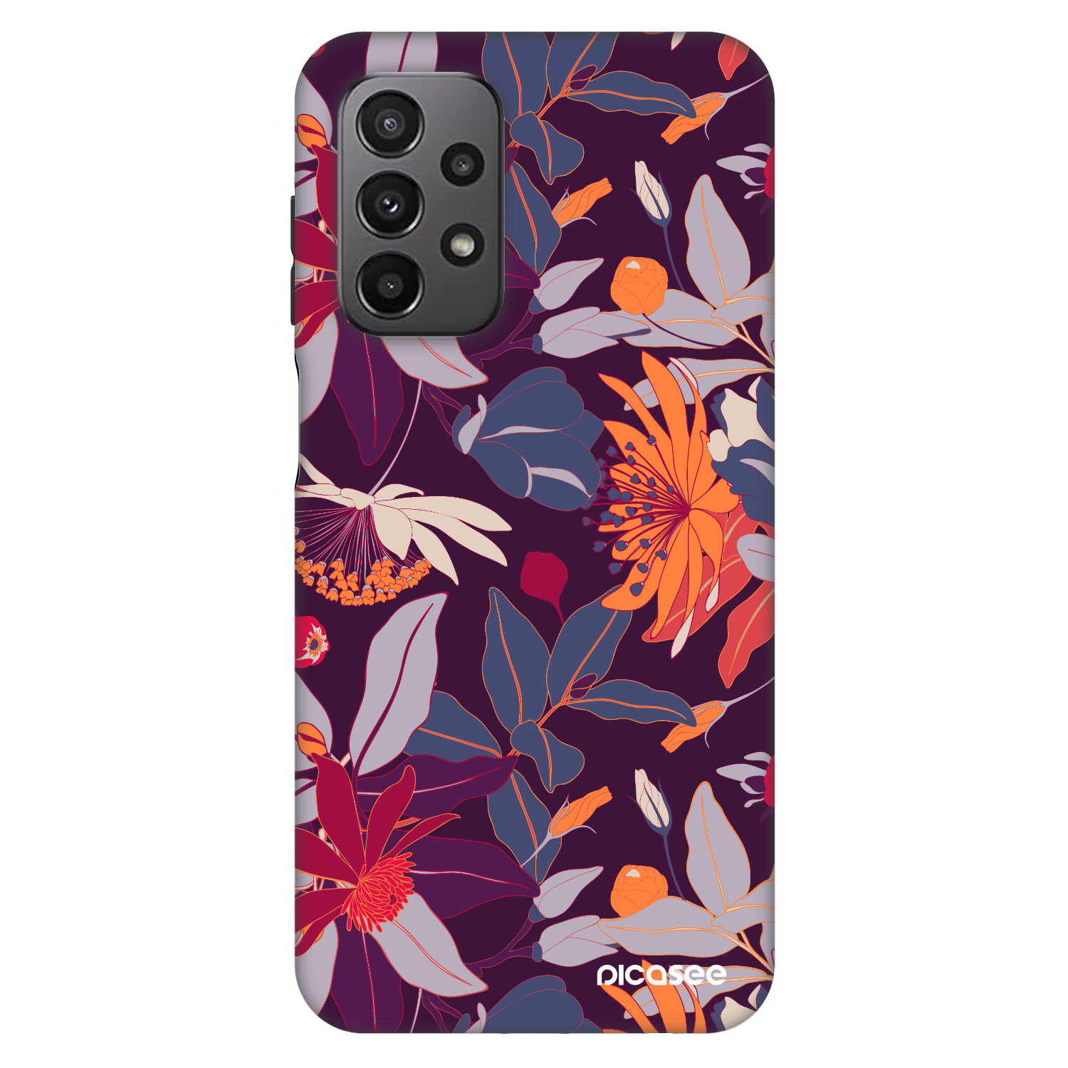 Picasee Fashion Case Samsung Galaxy A23 A235F 4G - Purple Leaf