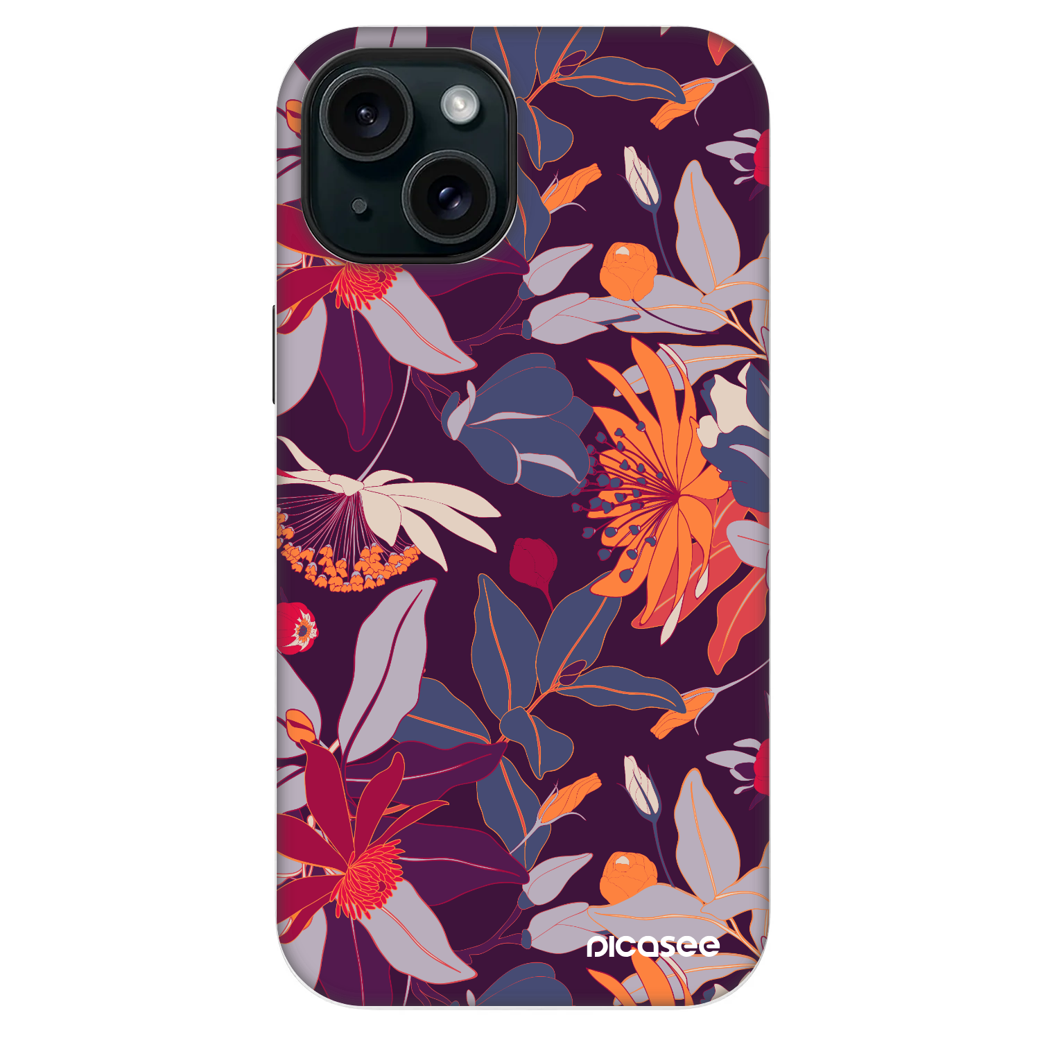 Picasee Fashion Case MagSafe Apple iPhone 13 - Purple Leaf