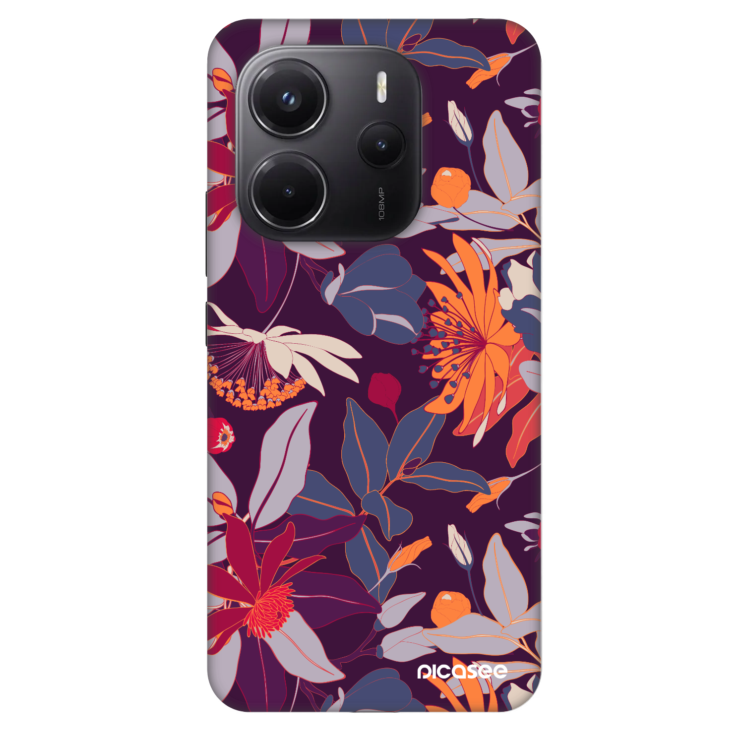 Picasee Fashion Case Xiaomi Redmi Note 14 4G - Purple Leaf