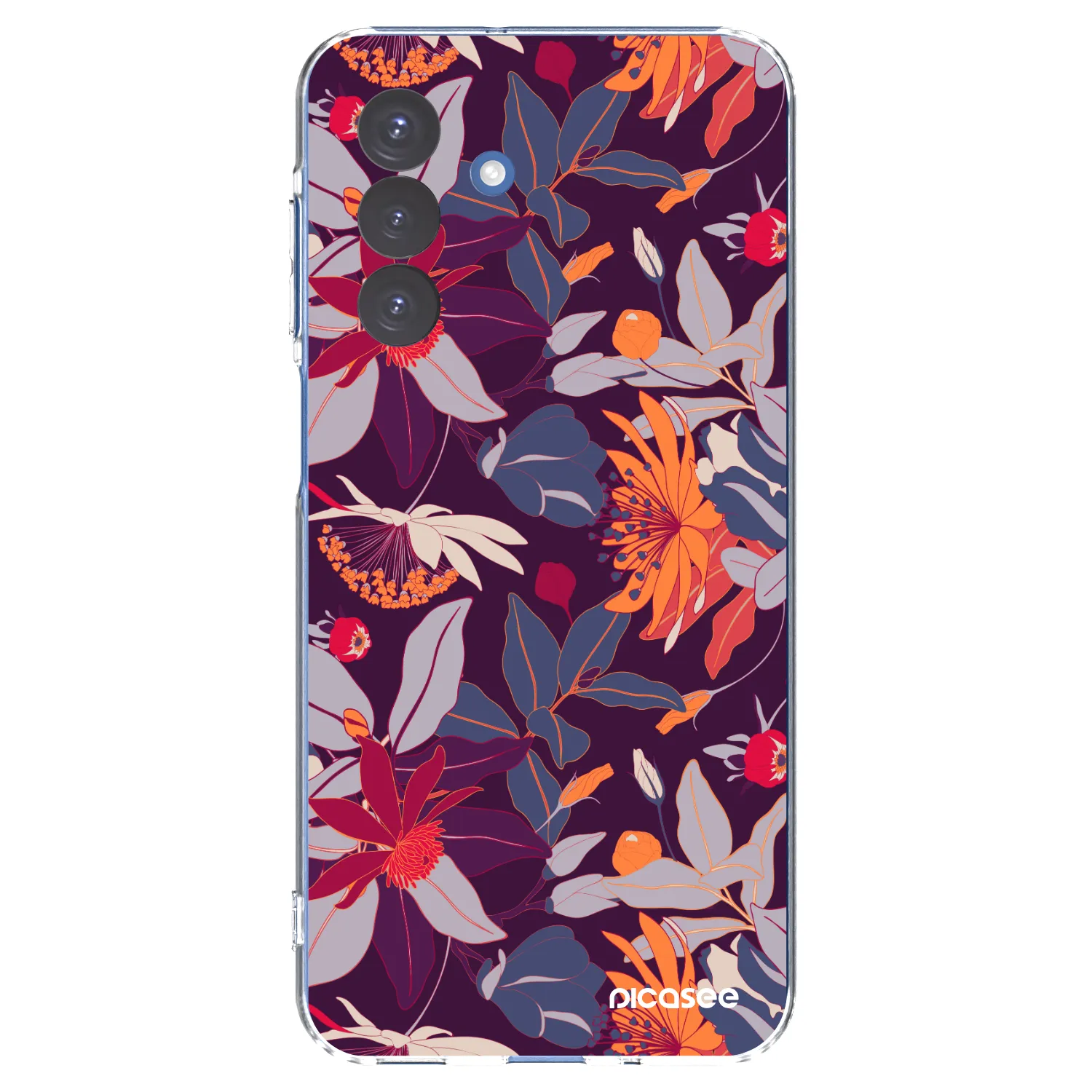 Picasee átlátszó szilikon tok az alábbi mobiltelefonokra Samsung Galaxy A17 5G - Purple Leaf
