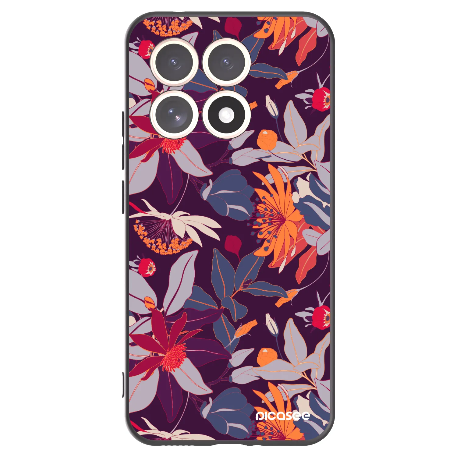 Picasee fekete szilikon tok az alábbi mobiltelefonokra Xiaomi 15T - Purple Leaf