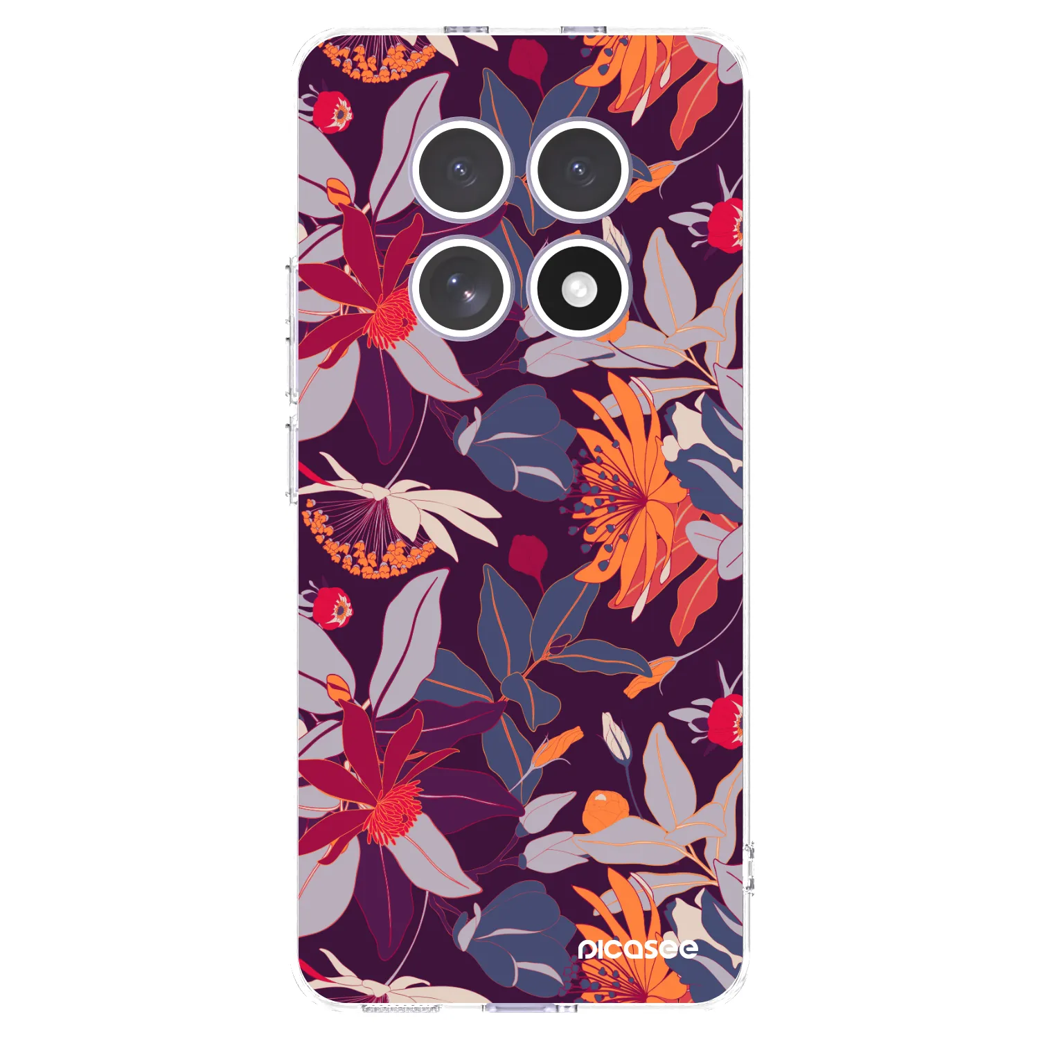 Picasee átlátszó szilikon tok az alábbi mobiltelefonokra Xiaomi Redmi Note 15 - Purple Leaf