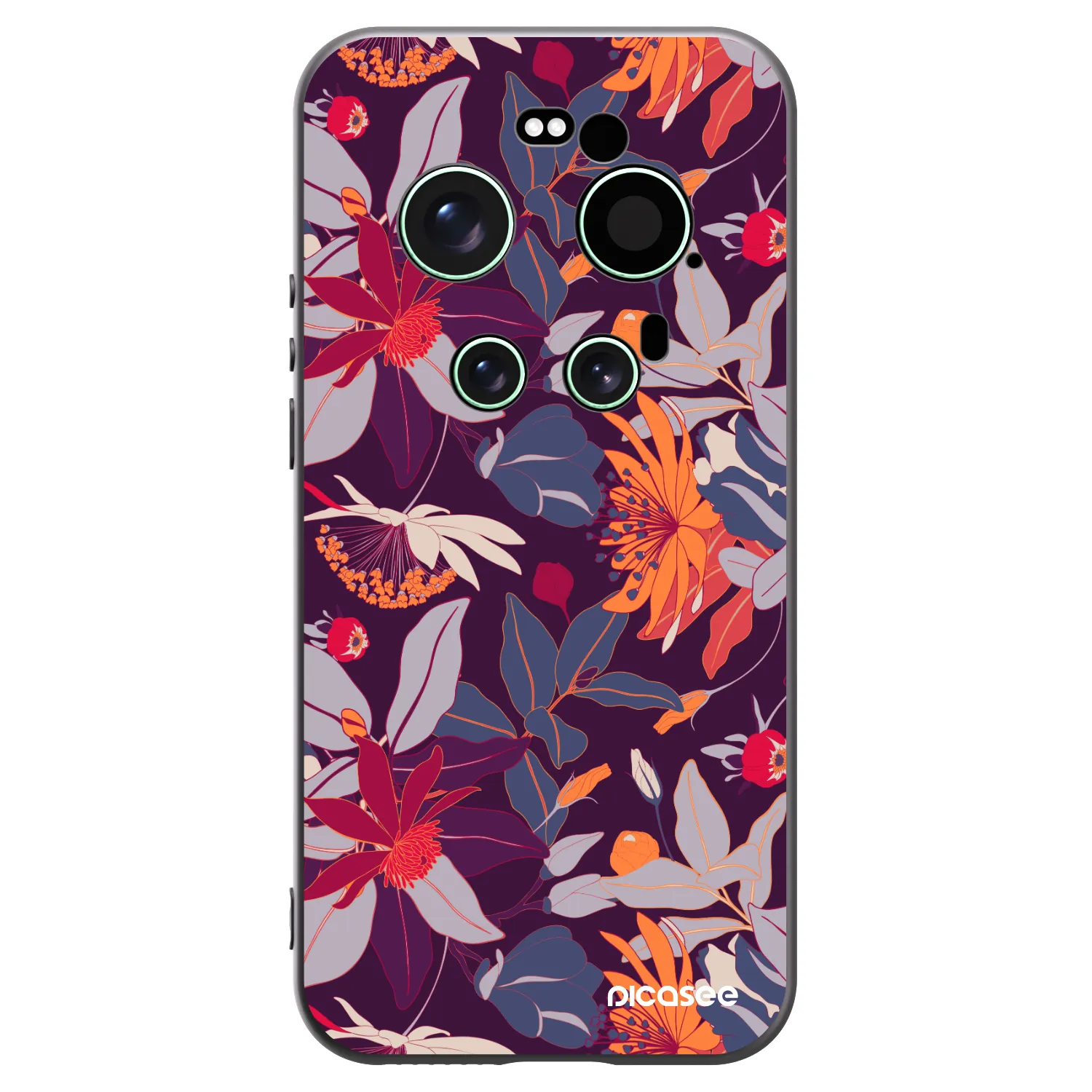 Picasee fekete szilikon tok az alábbi mobiltelefonokra Xiaomi 17 Ultra - Purple Leaf