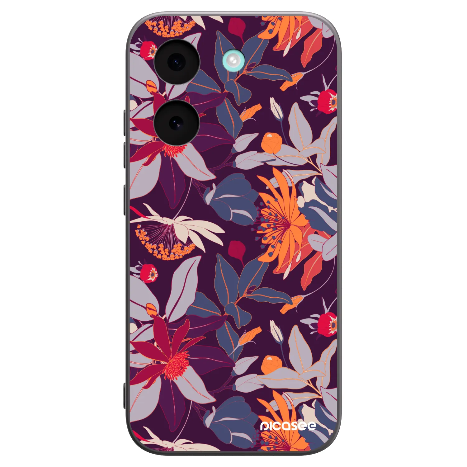 Picasee fekete szilikon tok az alábbi mobiltelefonokra Xiaomi Poco X8 Pro - Purple Leaf