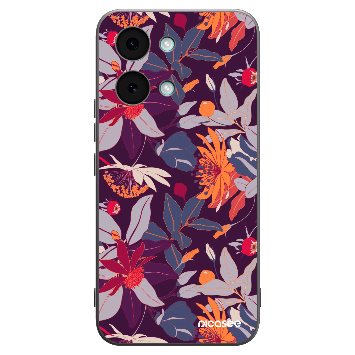 Picasee fekete szilikon tok az alábbi mobiltelefonokra Xiaomi Poco X8 Pro Max - Purple Leaf