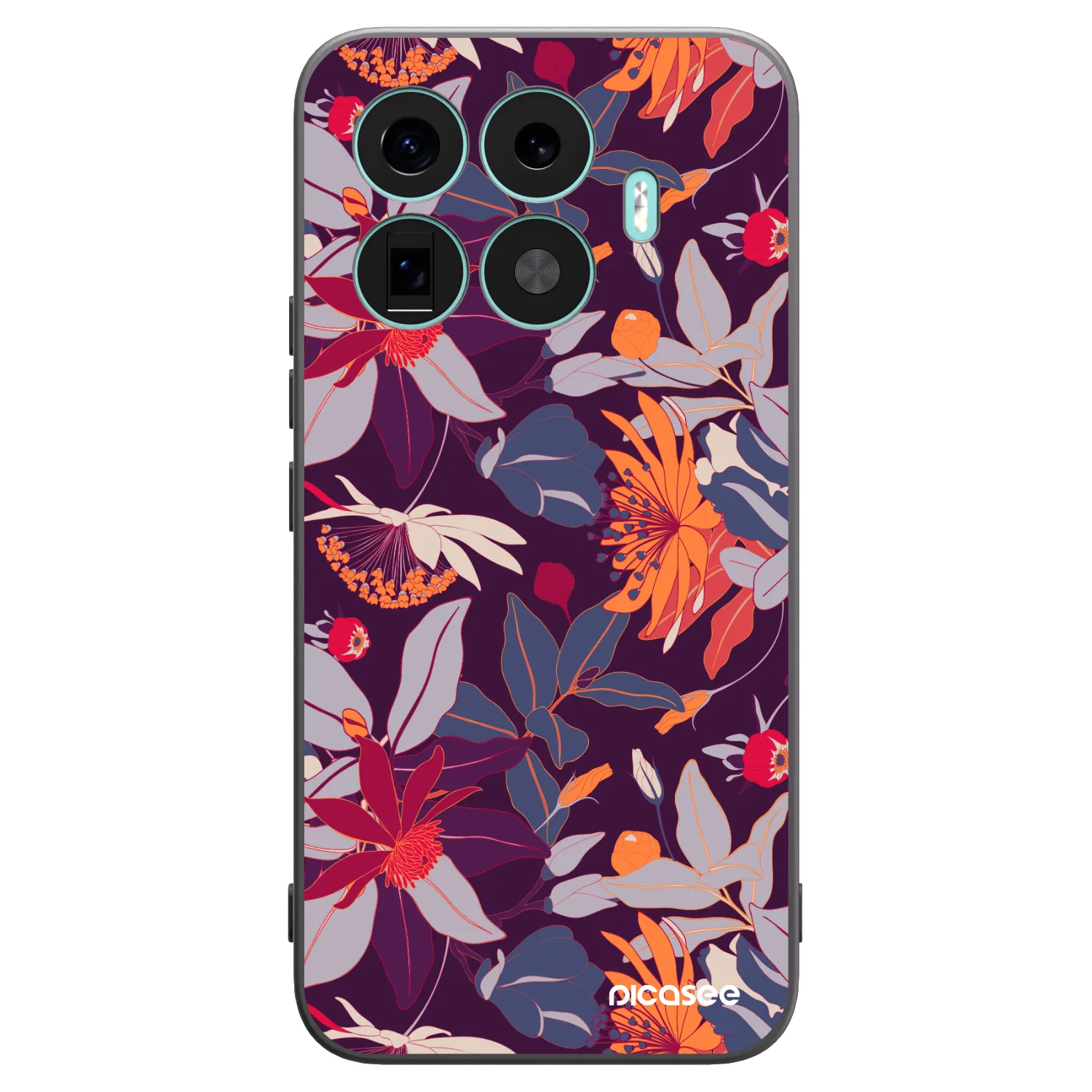 Picasee fekete szilikon tok az alábbi mobiltelefonokra Xiaomi 17T Pro - Purple Leaf