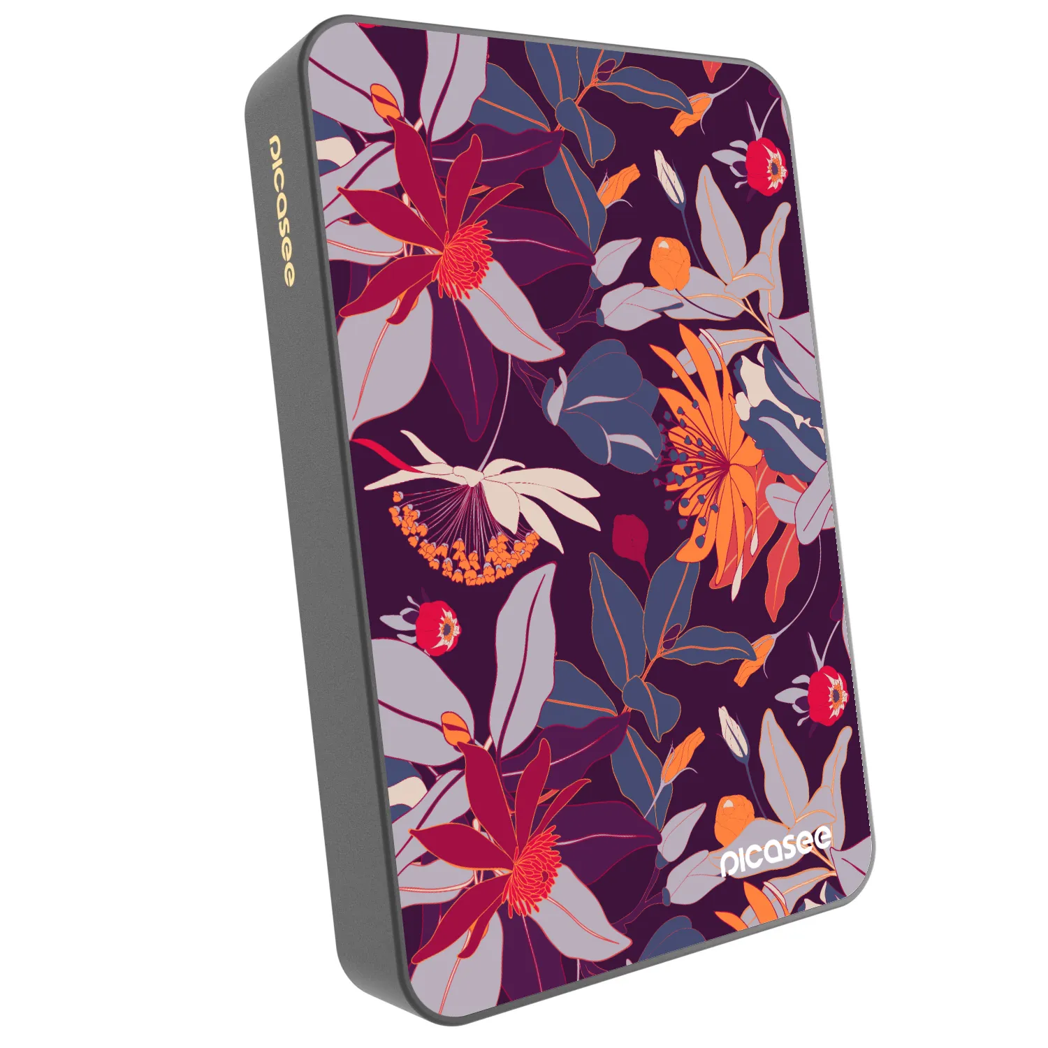 Picasee Powerbank MagSafe 10 000 mAh Szürke - Purple Leaf