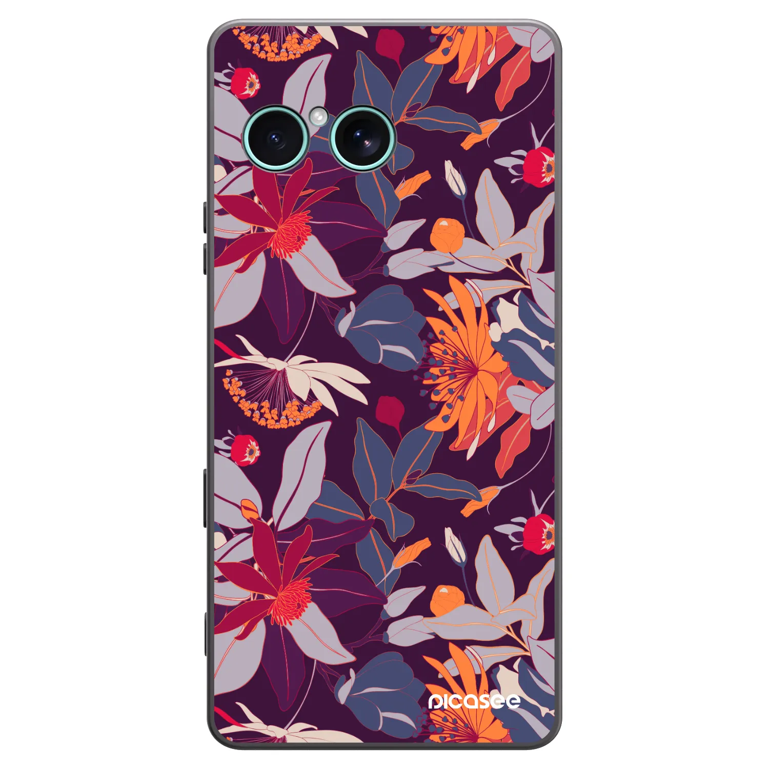 Picasee fekete szilikon tok az alábbi mobiltelefonokra Sony Xperia 10 VII - Purple Leaf