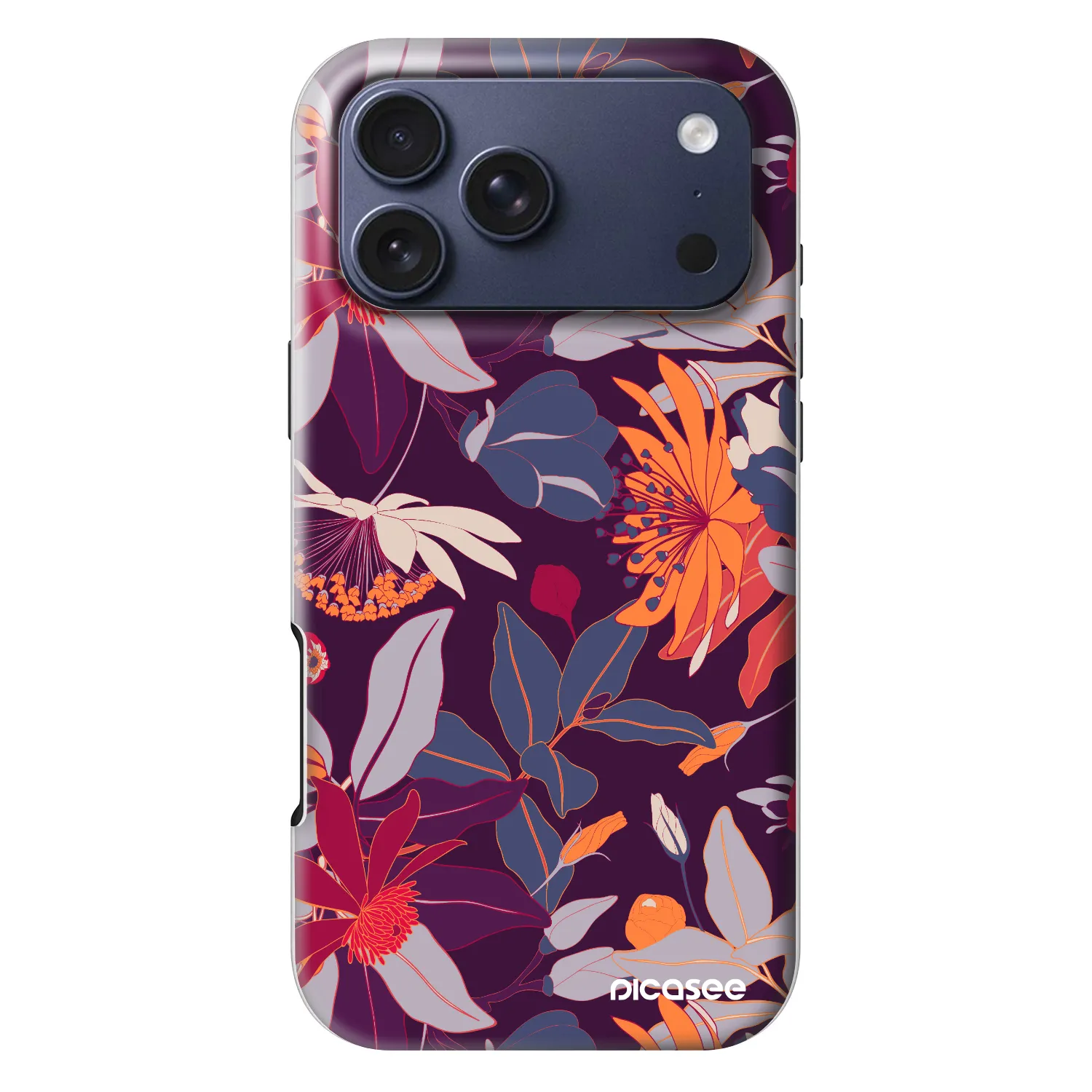 Picasee Fashion Case MagSafe Apple iPhone 18 Pro Max - Purple Leaf