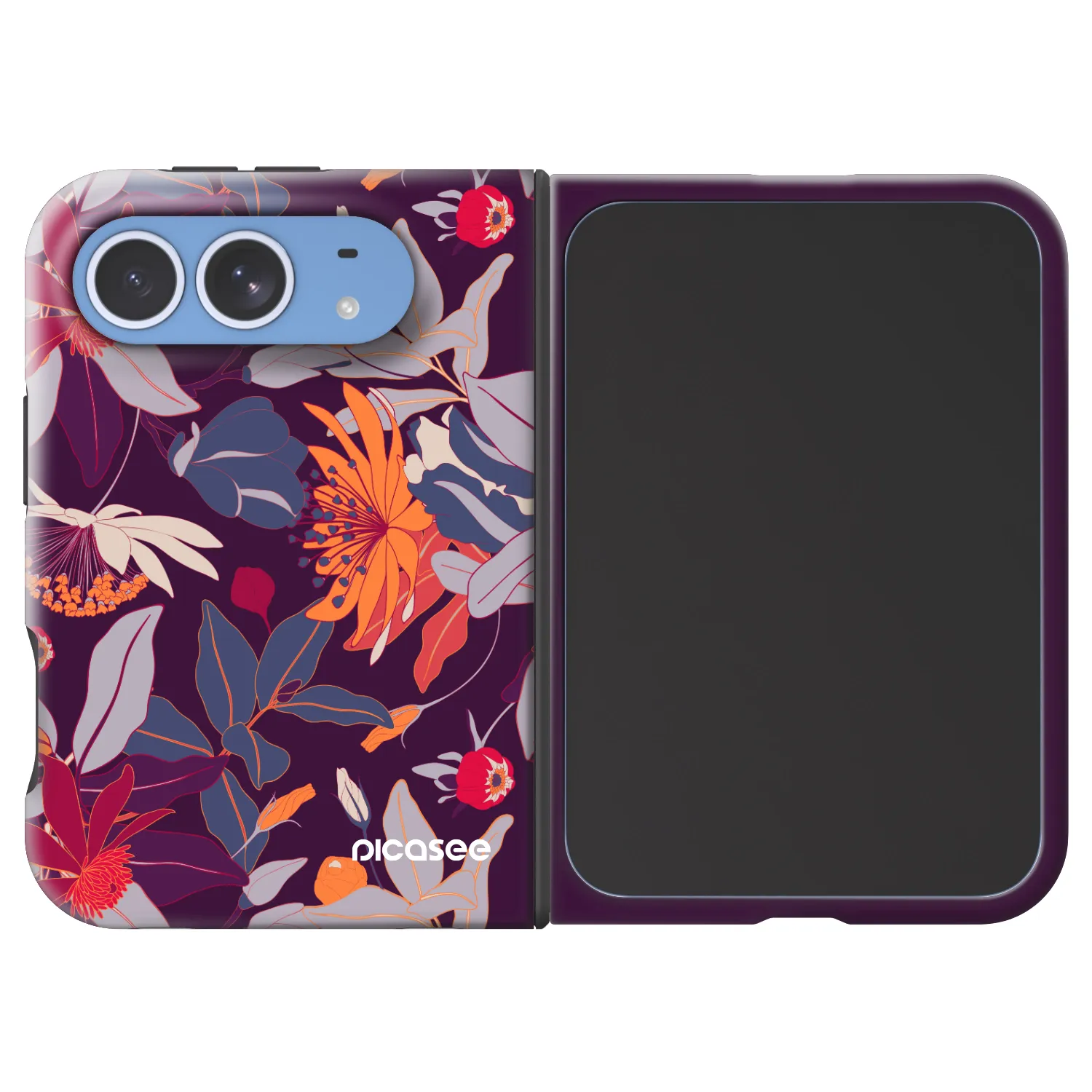Picasee Fashion Case MagSafe Apple iPhone Duo - Purple Leaf