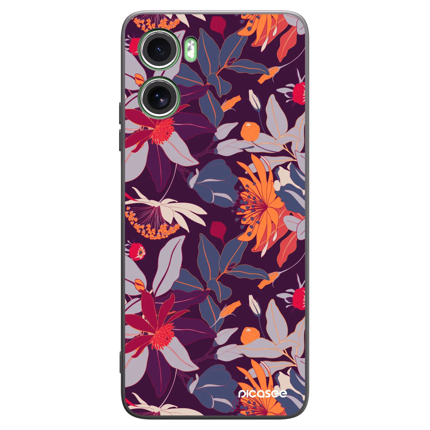 Picasee fekete szilikon tok az alábbi mobiltelefonokra Motorola Moto G06 - Purple Leaf