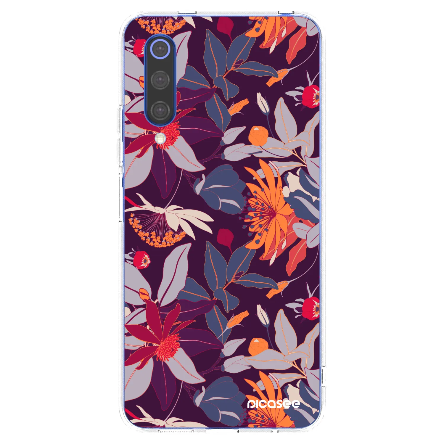 Picasee átlátszó szilikon tok az alábbi mobiltelefonokra Xiaomi Mi 9 SE - Purple Leaf