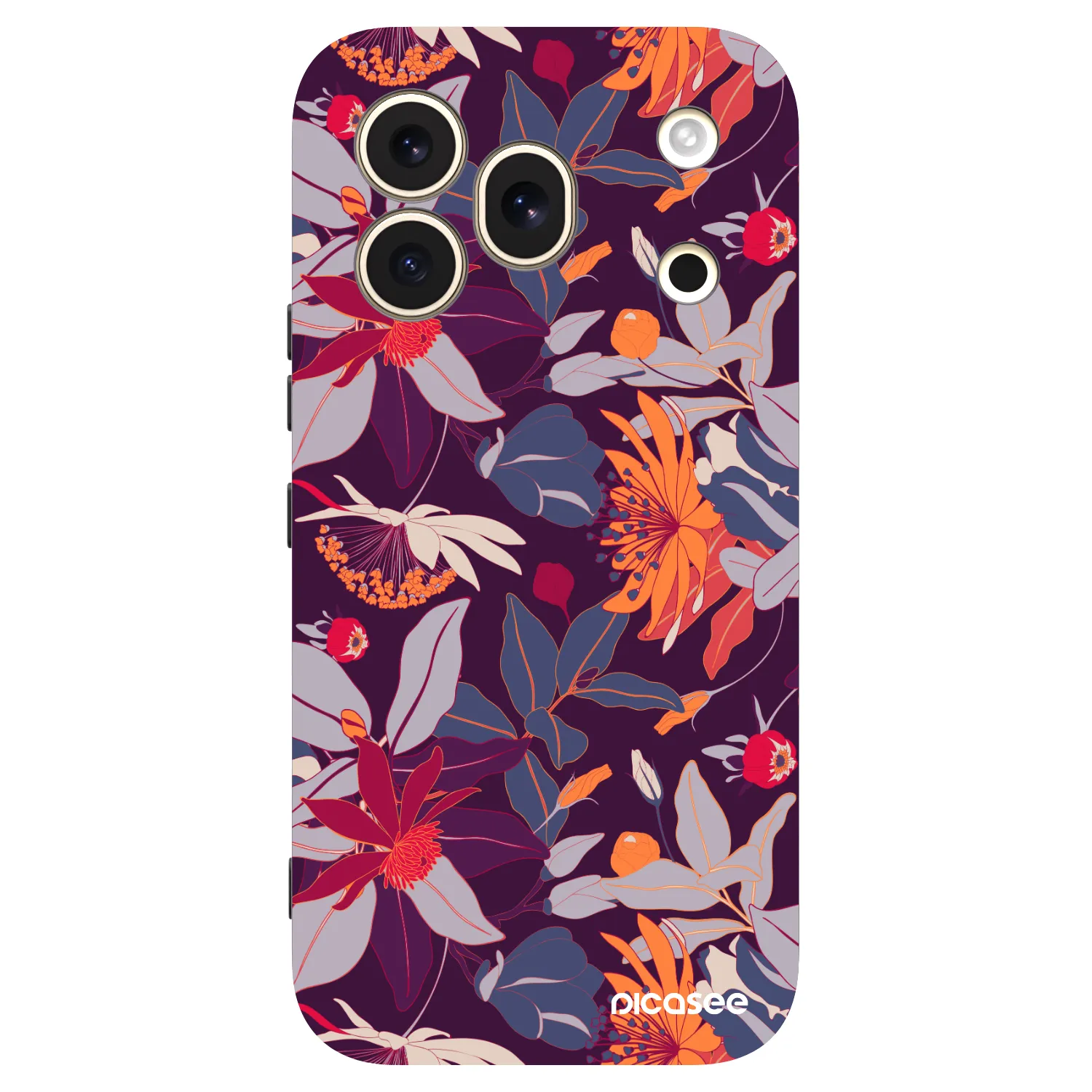 Picasee fekete szilikon tok az alábbi mobiltelefonokra Honor 600 Pro - Purple Leaf