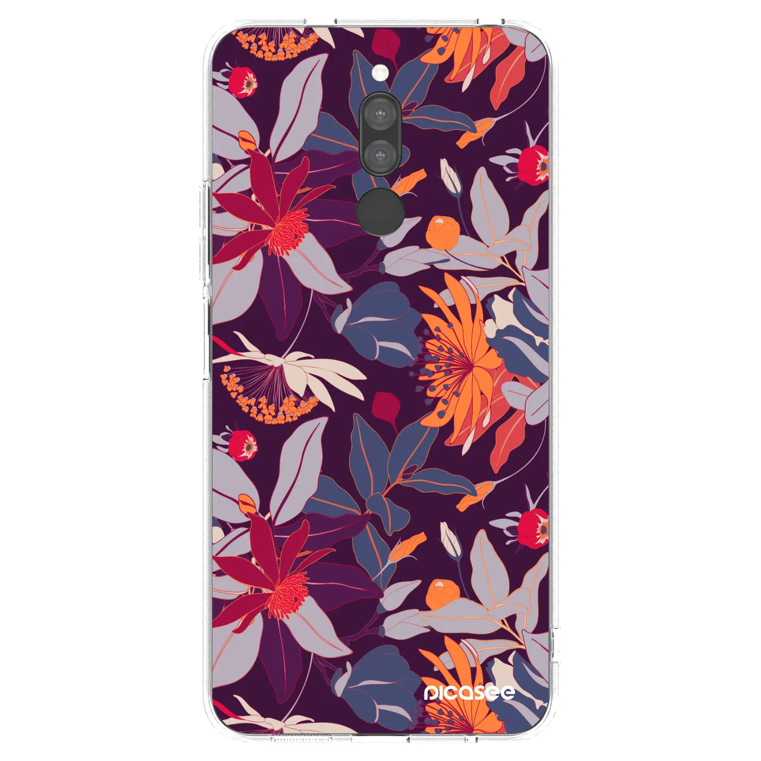 Picasee átlátszó szilikon tok az alábbi mobiltelefonokra Xiaomi Redmi 8 - Purple Leaf
