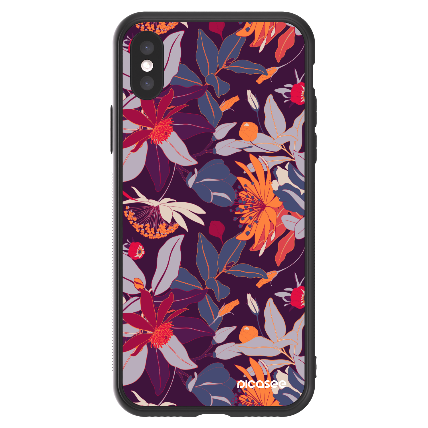 Picasee ULTIMATE CASE Apple iPhone X/XS - készülékre - Purple Leaf