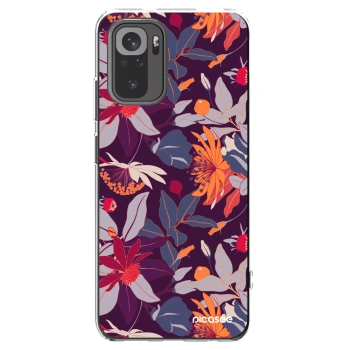 Picasee átlátszó szilikon tok az alábbi mobiltelefonokra Xiaomi Redmi Note 10S - Purple Leaf