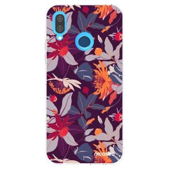 Picasee átlátszó szilikon tok az alábbi mobiltelefonokra Huawei P20 Lite - Purple Leaf