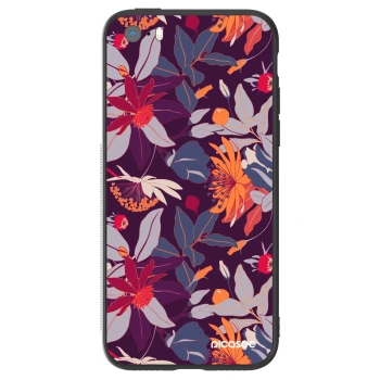 Szilikon tok erre a típusra Apple iPhone 5/5S/SE - Purple Leaf