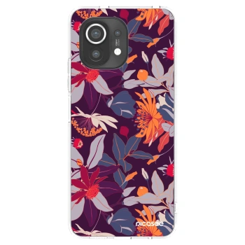Picasee átlátszó szilikon tok az alábbi mobiltelefonokra Xiaomi Mi 11 - Purple Leaf