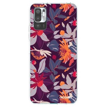 Picasee átlátszó szilikon tok az alábbi mobiltelefonokra Xiaomi Redmi Note 10 5G - Purple Leaf
