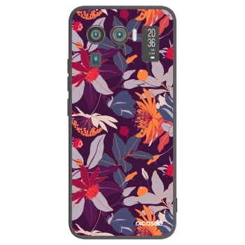Picasee fekete szilikon tok az alábbi mobiltelefonokra Xiaomi Mi 11 Ultra - Purple Leaf