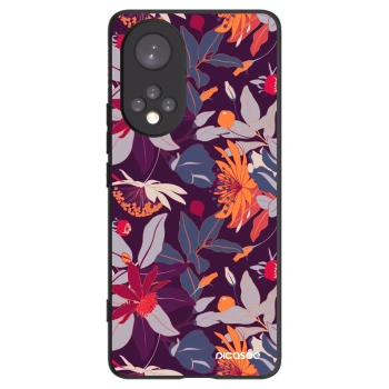 Picasee fekete szilikon tok az alábbi mobiltelefonokra Huawei Nova 9 - Purple Leaf