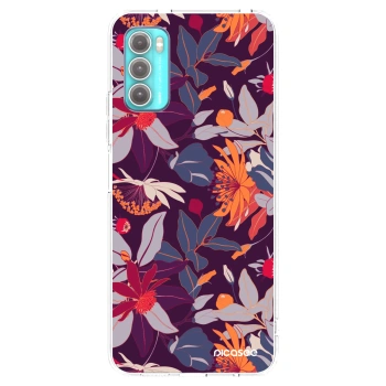 Picasee átlátszó szilikon tok az alábbi mobiltelefonokra Motorola Moto G60 - Purple Leaf