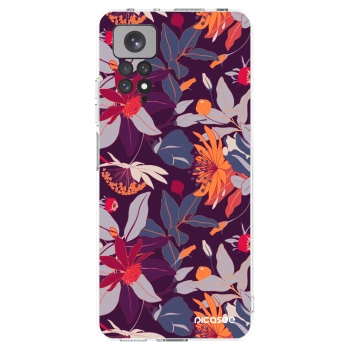 Picasee átlátszó szilikon tok az alábbi mobiltelefonokra Xiaomi Redmi Note 11S 4G - Purple Leaf