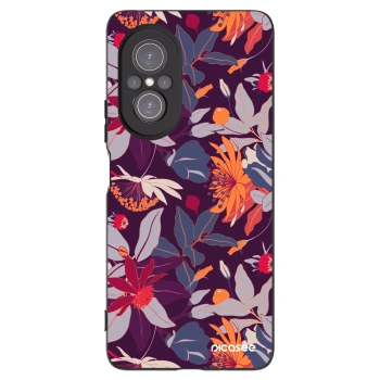 Picasee fekete szilikon tok az alábbi mobiltelefonokra Huawei Nova 9 SE - Purple Leaf