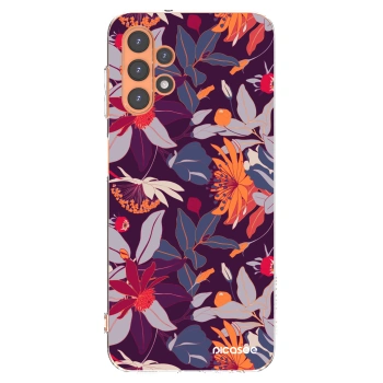 Picasee átlátszó szilikon tok az alábbi mobiltelefonokra Samsung Galaxy A13 4G A135 - Purple Leaf